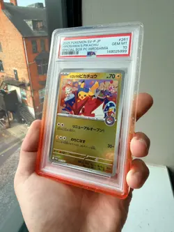 Pokemon Hiroshima's Pikachu PM Center Special Bx. JPN Holo Promo 261/SV-P PSA 10 - Image 4