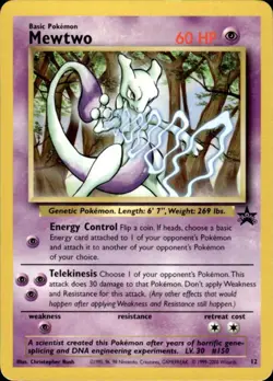 Pokemon Mewtwo 12 Wizards Black Star Promos Promo Lightly Played - Image 1