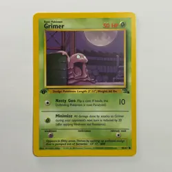 Pokemon TCG Grimer Fossil #48/62 WOTC Vintage 1999 1st Edition - Image 1