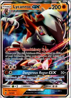 Lycanroc GX 74/145 SM - Guardians Rising Pokemon TCG NM - Image 1