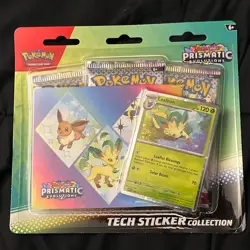Pokemon Tcg: Prismatic Evolutions Tech Sticker Collection Leafeon New Defect - Image 1