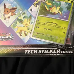 Pokemon Tcg: Prismatic Evolutions Tech Sticker Collection Leafeon New Defect - Image 4