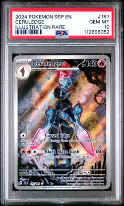Ceruledge 197/191 PSA 10 GEM MINT Pokemon Surging Sparks Illustration Rare - Image 1