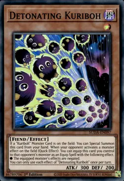 Detonating Kuriboh - Super Rare 1st Edition SUDA-EN097 - NM - YuGiOh - Image 1