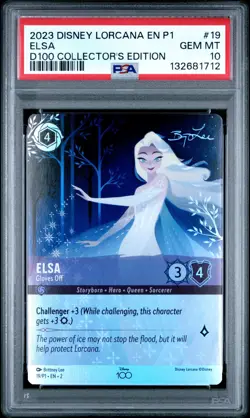 Disney Lorcana - Elsa Gloves Off - D100 - 19/P1 - EN 2 - PSA 10 - Image 1