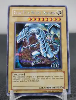 Yu-Gi-Oh TCG: Prismatic Secret Rare Blue-Eyes White Dragon PCK-001, Movie Promo - Image 1