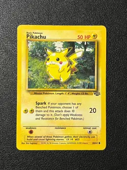 1999 JUNGLE SET - PIKACHU - #60/64 - LP- POKEMON CARD - RARE! Red Cheeks - Image 1