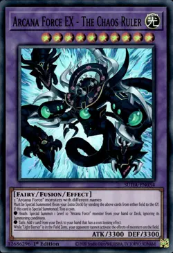 Arcana Force EX - The Chaos Ruler - Super Rare 1st Ed. SUDA-EN034 - NM - YuGiOh - Image 1
