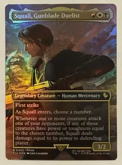Squall, Gunblade Duelist Borderless Foil - Commander: Final Fantasy MTG - Image 1