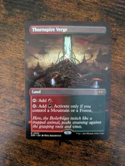 Thornspire Verge (Borderless) - (333) Duskmourn: House of Horror MTG Land - Image 1