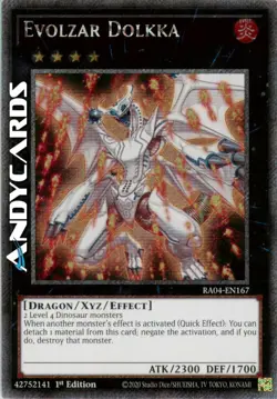 EVOLZAR DOLKKA • Segreta Platino • RA04 EN167 • 1Ed • Yugioh! • ANDYCARDS - Image 1