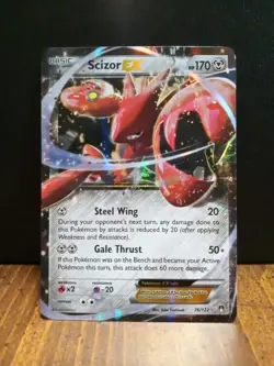 POKEMON TCG SCIZOR EX 76/122 ULTRA RARE HOLO BREAKPOINT LP/NM - Image 1