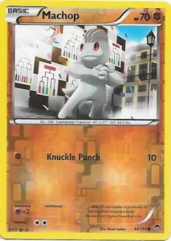 Pokemon - Machop - 44/111 - XY Furious Fists - Reverse Holo - NM/M - Image 1