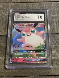 Wigglytuff GX 42/68 Hidden Fates Holo Pokemon Holo CGC Gem Mint 10 - Image 1