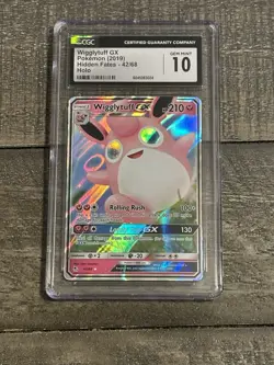 Wigglytuff GX 42/68 Hidden Fates Holo Pokemon Holo CGC Gem Mint 10 - Image 3