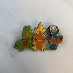 Pokemon TCG Hoenn Starters Trio Mudkip Torchic Treecko Enamel Pin Official ~ EXC - Image 2
