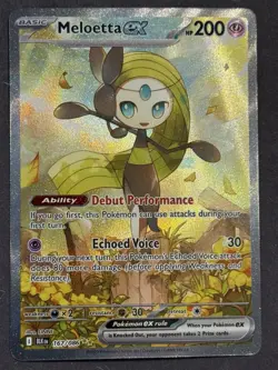 Pokemon TCG SV: Black Bolt #167/086 Meloetta ex NM - Image 1