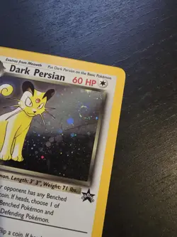 Pokemon TCG Dark Persian Black Star Promo #17 Holo Swirl MP Vintage WOTC - Image 2