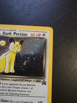 Pokemon TCG Dark Persian Black Star Promo #17 Holo Swirl MP Vintage WOTC - Image 3
