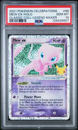 2021 POKEMON CELEBRATIONS CLASSIC COLL #88 MEW EX-HOLO PSA 10 - Image 1