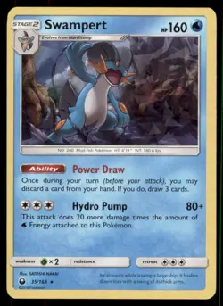 Pokemon TCG Swampert 35/168 Cracked Ice Holo - Image 1