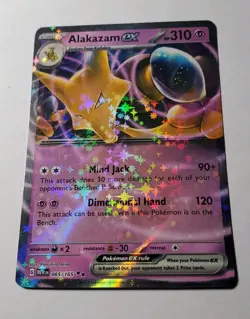 COSMIC HOLOGRAPHIC Alakazam Pokemon Scarlet & Violet EX 65/165 MEW 151 MINT - Image 1