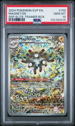 2024 POKEMON SVP EN-SV BLACK STAR PROMO #159 MAGNETON PSA 10 - Image 1