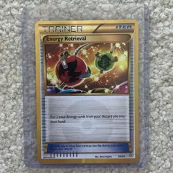Pokemon Energy Retrieval Trainer Secret Rare XY Ancient Origins 99/98 Foil 2015 - Image 1