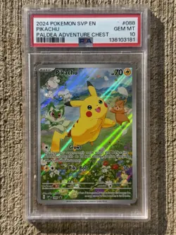 Pokemon TCG Pikachu 088 SV Promo Scarlet & Violet Holo PSA 10 2024 English - Image 1