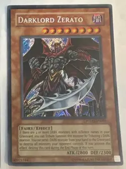 Yugioh Darklord Zerato Unlimited Edition Secret Rare PTDN-EN081 LP - Image 1