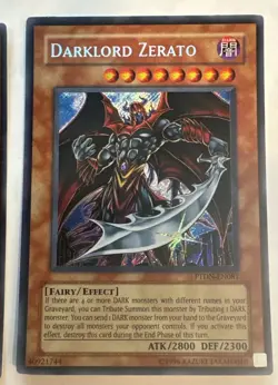 Yugioh Darklord Zerato Unlimited Edition Secret Rare PTDN-EN081 LP - Image 2