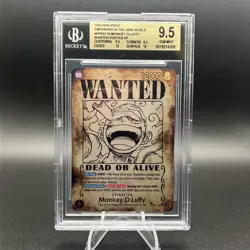 BGS 9.5- Monkey D. Luffy OP05-119 Wanted SP - One Piece OP09 English Emperors - Image 1