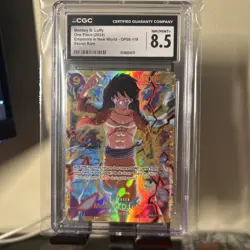 One Piece CCG Monkey.D.Luffy Emperor's New World OP09-119 Secret Rare CGC 8.5 - Image 1