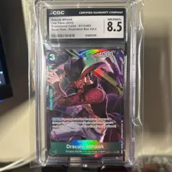 One Piece CCG Dracule Mihawk ST12-003 Illustration Box Promo CGC 8.5 - Image 1