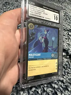 Disney Lorcana Maleficent Uninvited Rare Foil #151 First Chapter CGC 10 ! - Image 3