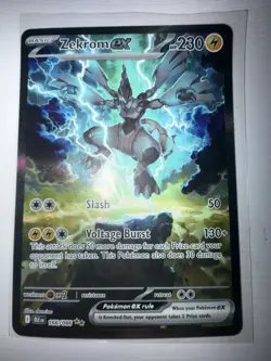 2025 PokEmon Zekrom EX #166/086 - Black Bolt Illustration Rare Holo SIR Card - Image 4
