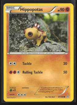 Hippopotas Common XY - Primal Clash 87/160 NM Pokemon Card - Image 1