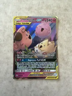 Togepi & Cleffa & Igglybuff GX 143/236 Ultra Rare Holo Card Sm-Cosmic Eclipse NM - Image 1