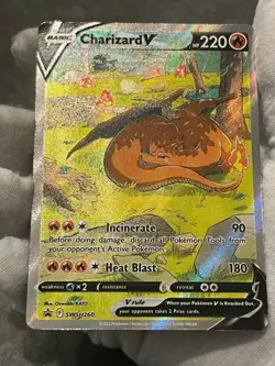 Pokemon TCG Charizard V SWSH260 Sword & Shield Promo Holo Full Art LP - Image 3