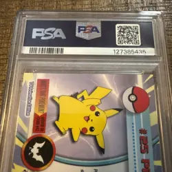 2000 TOPPS CHROME POKEMON T.V. #25 PIKACHU PSA 7 - Image 3