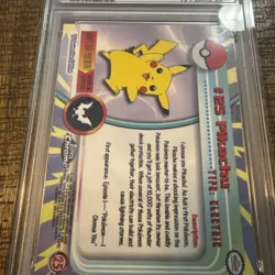 2000 TOPPS CHROME POKEMON T.V. #25 PIKACHU PSA 7 - Image 4