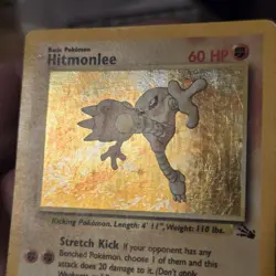 Pokemon TCG - Hitmonlee - Holo - 7/62 - LP - MP Fossil - Image 2