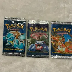 Pokemon TCG Base Set Booster Packs EMPTY Blastoise Venusaur Charizard - Image 1