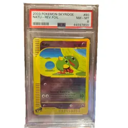 Pokemon PSA 8 NM-MT Natu 80/144 Skyridge Reverse Holofoil 2003 E-Reader Foil - Image 1