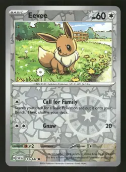 Eevee 113/142 Common,Reverse Holo Pokemon SV07: Stellar Crown - Image 1