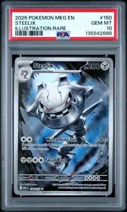 2025 POKEMON MEG EN-MEGA EVOLUTION ILLUSTRATION RARE #150 STEELIX PSA 10 - Image 1
