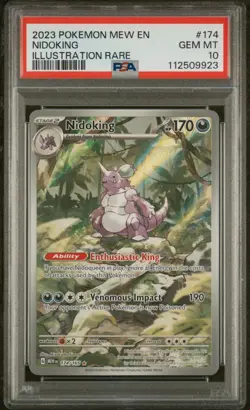 2023 POKEMON MEW EN-151 ILLUSTRATION RARE #174 NIDOKING PSA 10 - Image 1