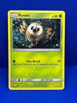 Pokemon Tcg Rowlet SM01 Sun & Moon Black Star Promo - Image 1
