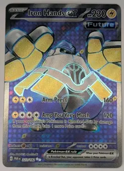 Iron Hands ex 223/182 Pokemon TCG Scarlet & Violet Paradox Rift Ultra Rare NM - Image 1