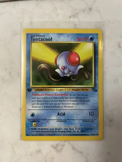 1st Edition Tentacool 56/62 Fossil Set NM Near Mint Unplayed Pokemon - Image 1